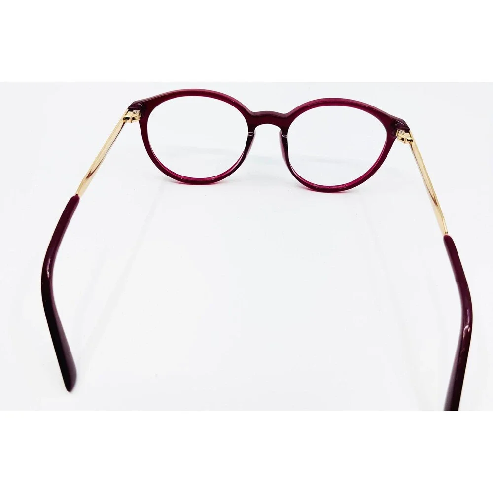 Etro Eyeglasses Frames Womens Burgundy Gold ET2619 603 Round Italy 52-18-140